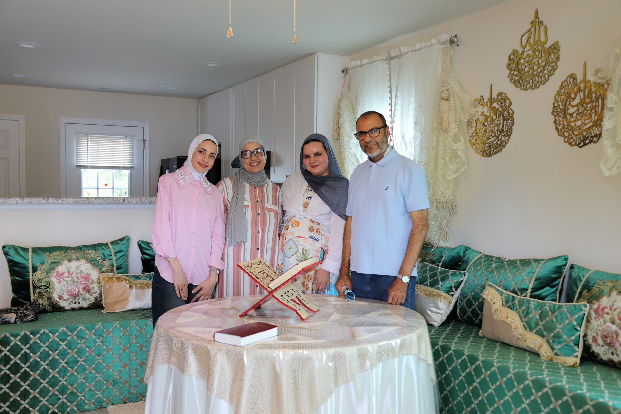 Habitat homeowner family inside of their home