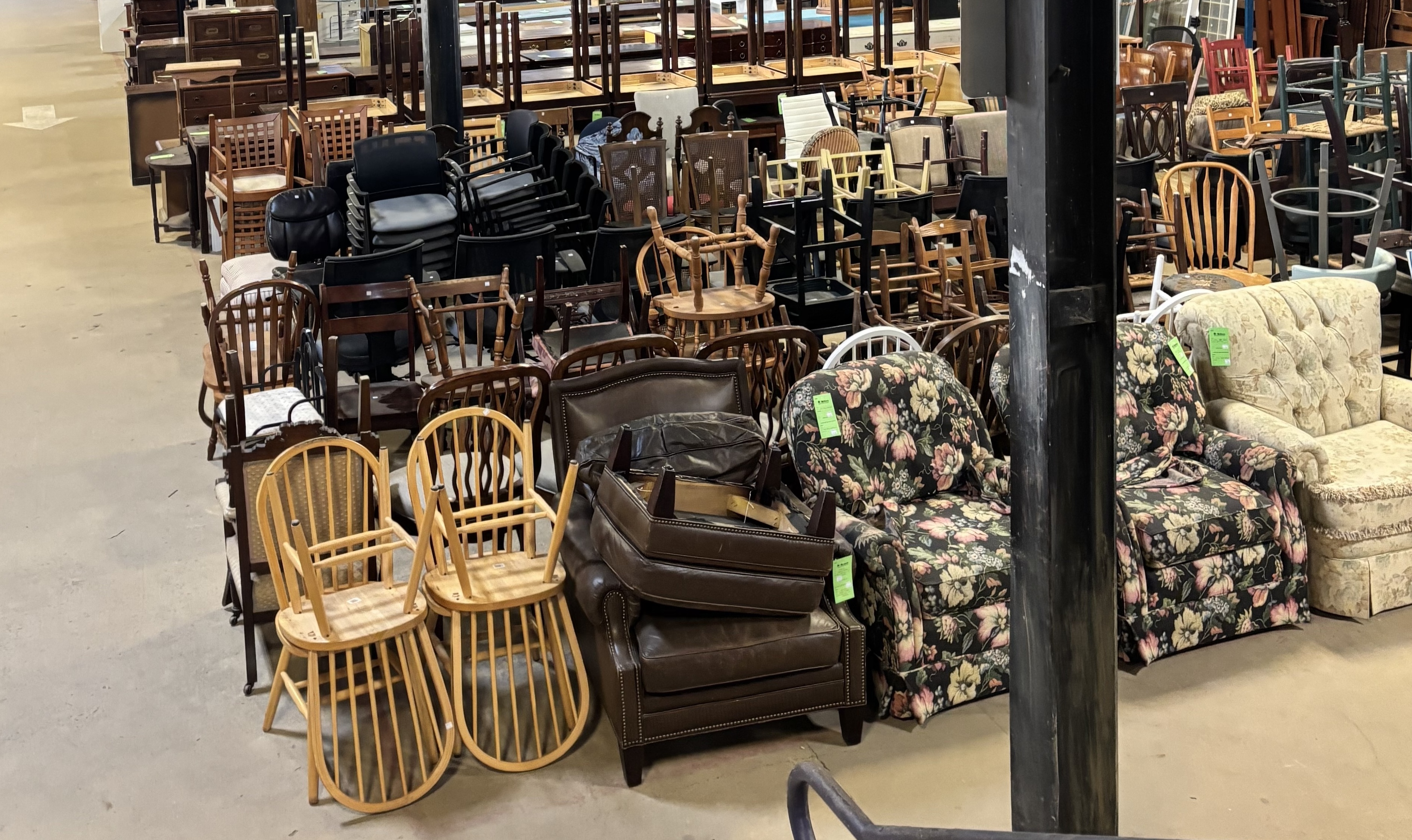 Aise of furniture at the Asheville ReStore
