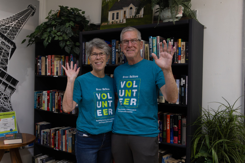Core Volunteers Joe and Lillis at the Glenwood Avenue Habitat ReStore