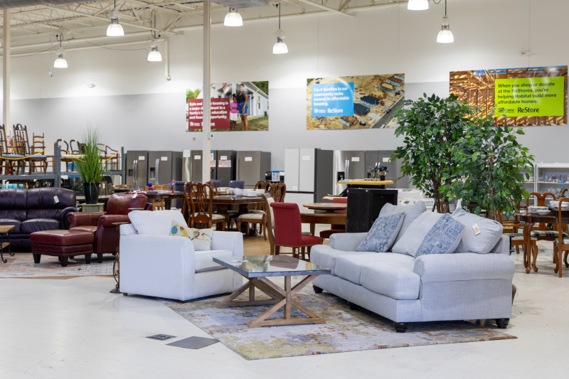 furniture on sales floor at the ReStore