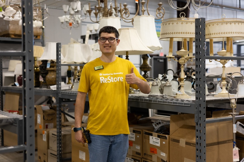 Core volunteer Kai Christopher at the Clayton ReStore